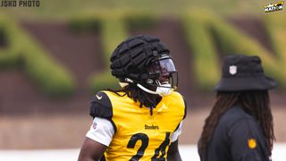 Steelers DC Teryl Austin Says 2023 Rookie Joey Porter Jr. Continues To Earn More Snaps After Latest Performance (Steelers News). Photo by Jordan Schofield / SteelerNation (X: @JSKO_PHOTO)